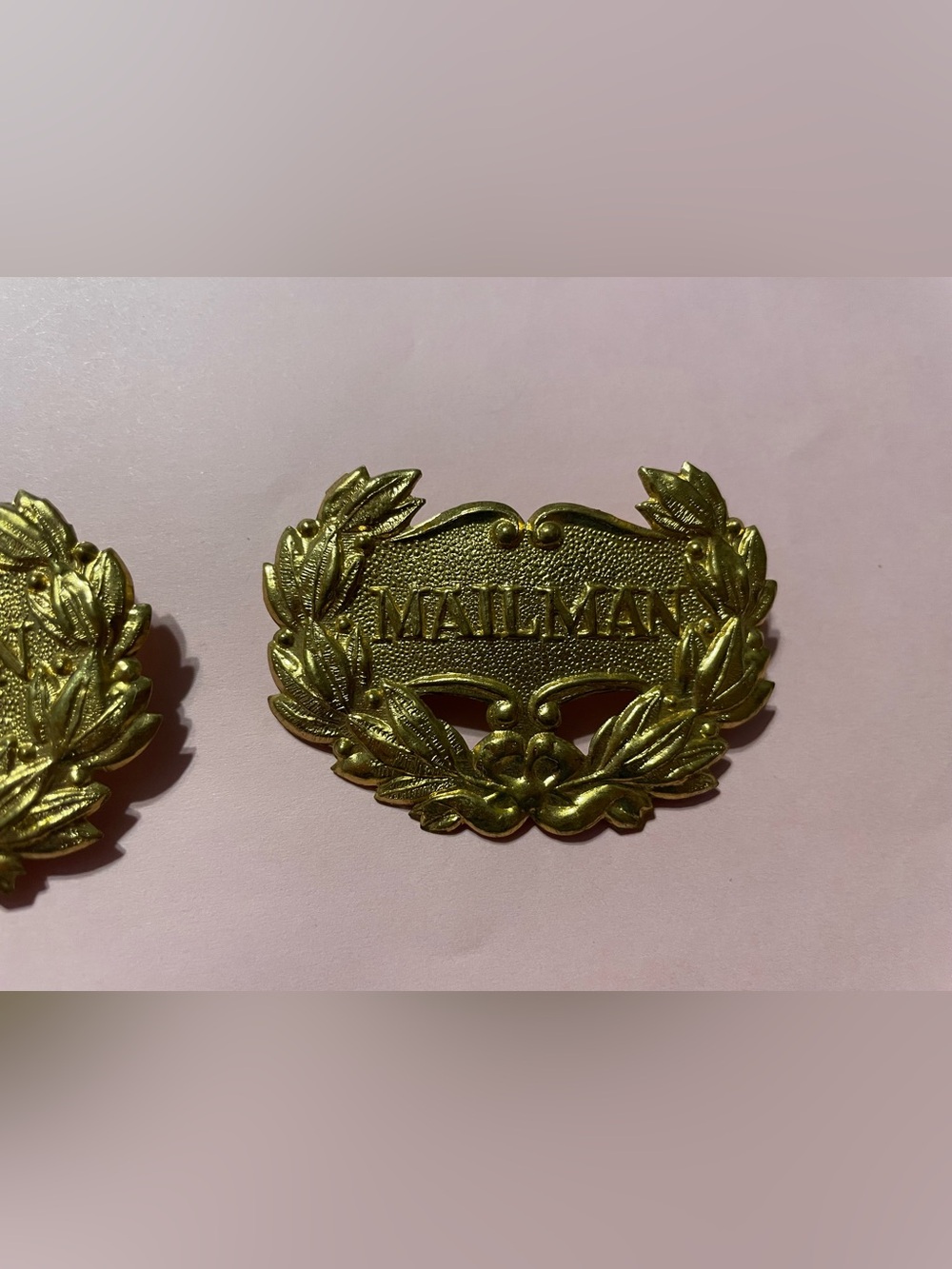 Vintage Mailman Badge Brooch #0179 you get both - Picture 3 of 11
